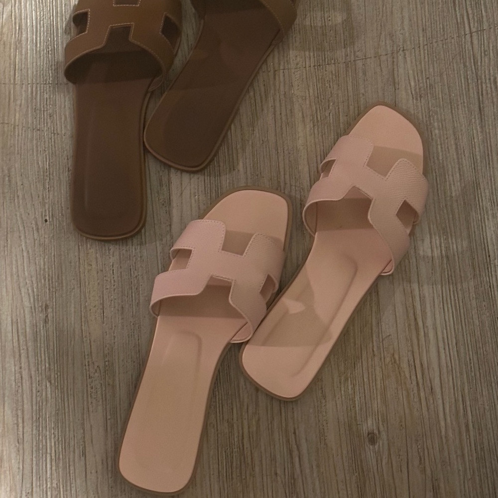 Hermes Oran Sandals 39 Rose Pale - Picture 3 of 5